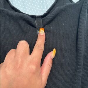 SKIMS Black Ribbed Bodysuit